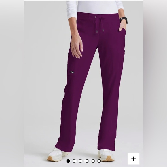 Greys Anatomy by Barco Scrubs Set Straight Leg Color Wine Size XS/S - Picture 1 of 14